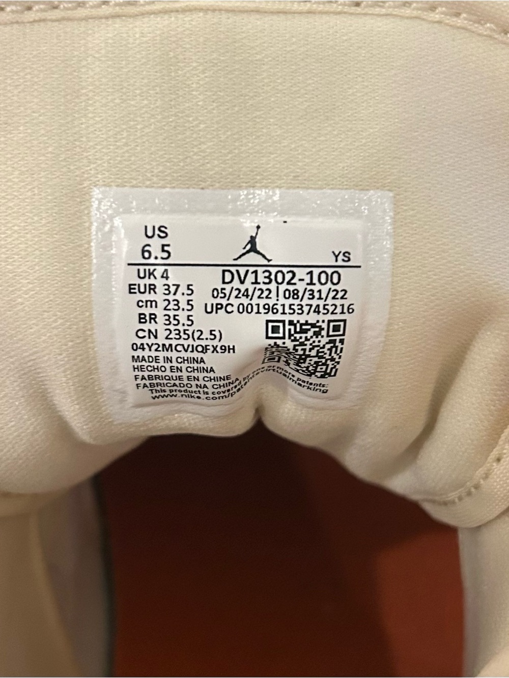 Womens 6.5 Orange and Cream High-Top Sneakers - Picture 8 of 8